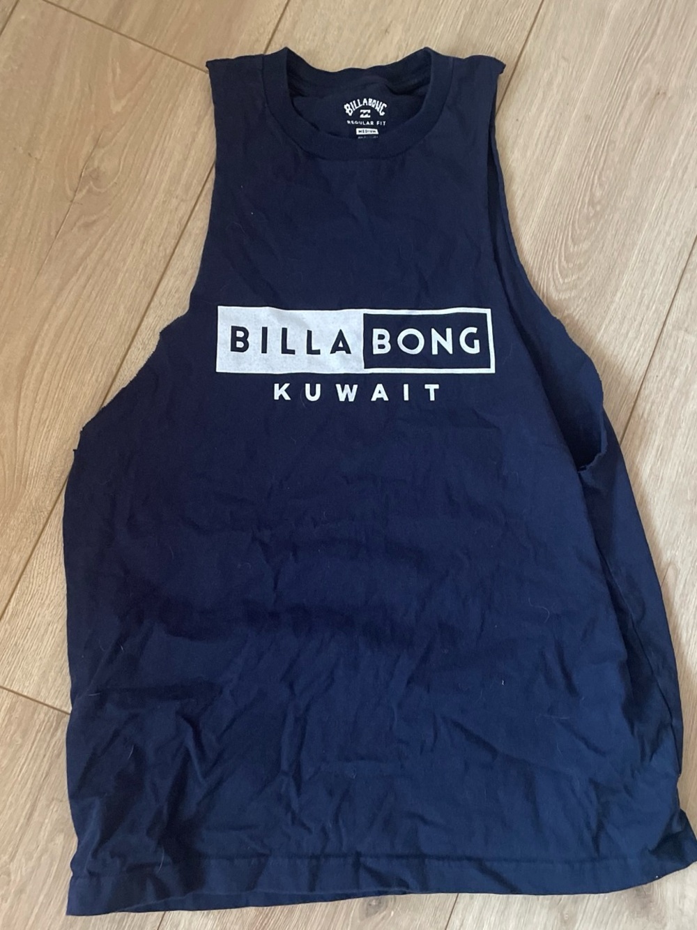 Billabong Navy Tank with White Kuwait Logo